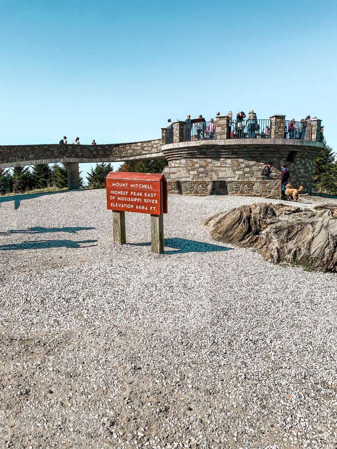 Observation deck at Mt. Mitchell on the Blue Ridge Parkway