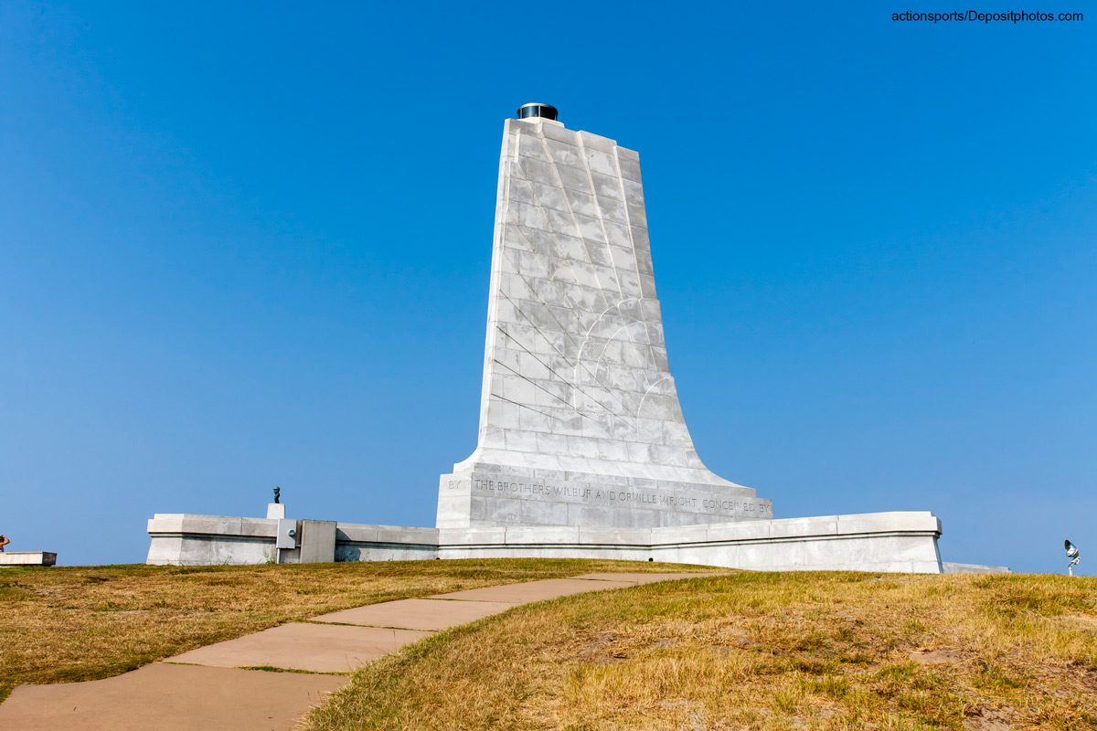 The Wrights Brother Memorial in the Outer Banks