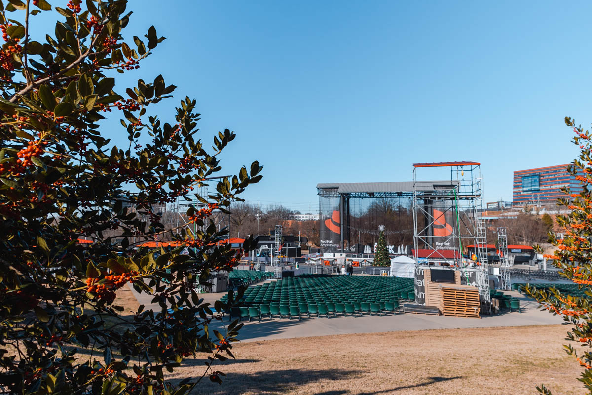 Red Hat Amphitheater in downtown Raleigh