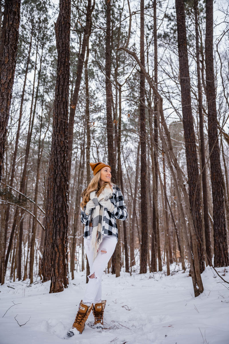 Sam in the Snow in Raleigh.